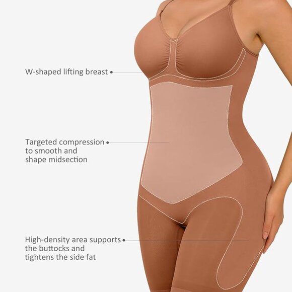 FeelinGirl Shapewear Bodysuit Tummy Control Seamless Sculpting - Picture 1 of 7